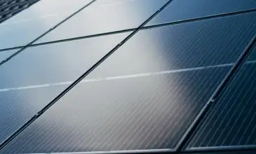 Solar panel installation on rooftop